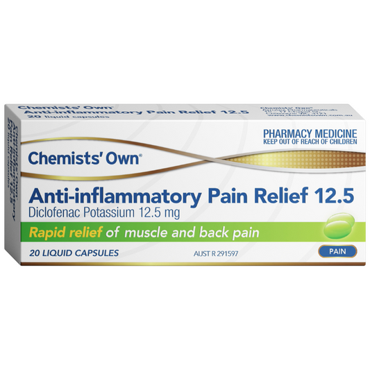 Chemists' Own Anti-inflammatory Pain Relief 12.5mg 20 Liquid Capsules