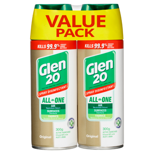 Glen 20 Disinfectant Original Aerosol Bonus Pack 2 x 300g