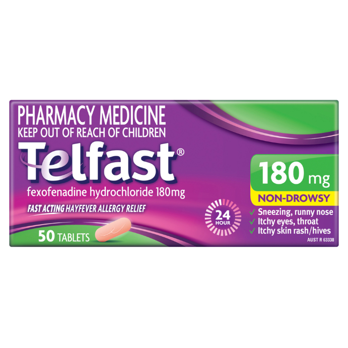 TELFAST 180mg 50 Tablets