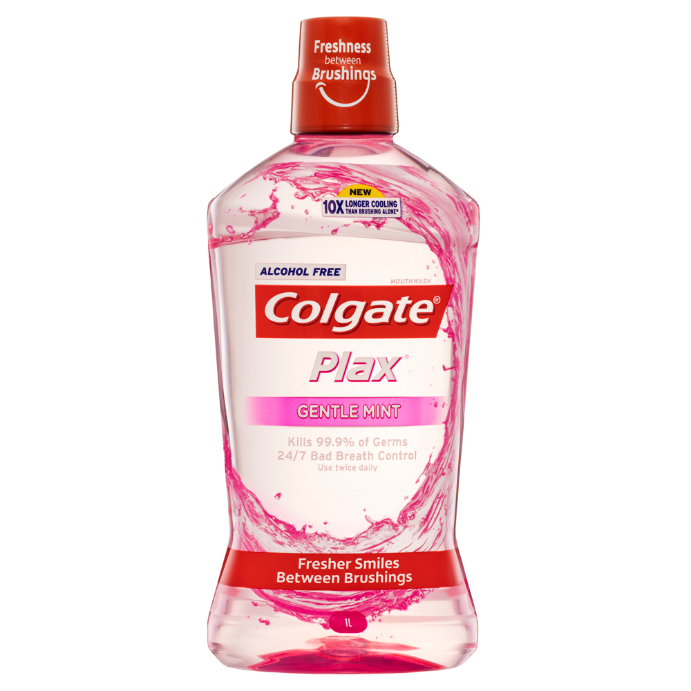 Colgate Plax Alcohol Free Mouthwash Gentle Mint 1 L