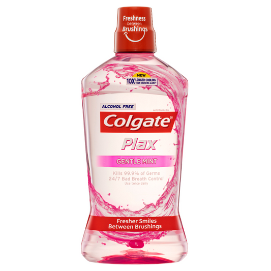 Colgate Plax Alcohol Free Mouthwash Gentle Mint 1 L