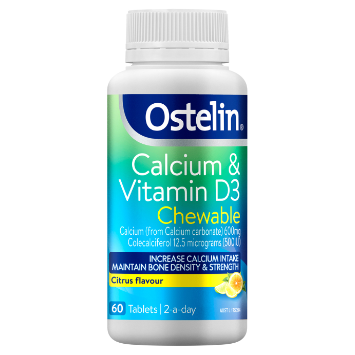 Ostelin Calcium & Vitamin D3 Chewable Citrus Flavour 60 Tablets