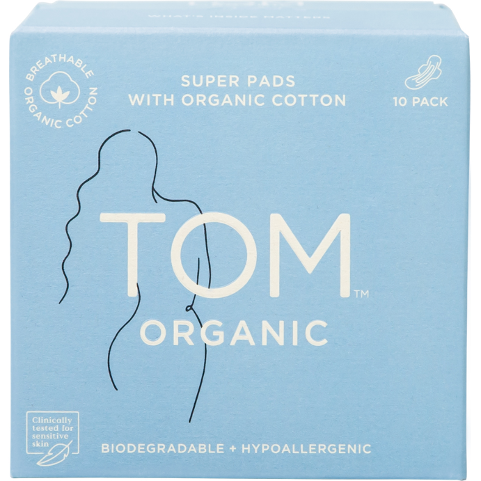TOM Organic Super Pads 10 Pack