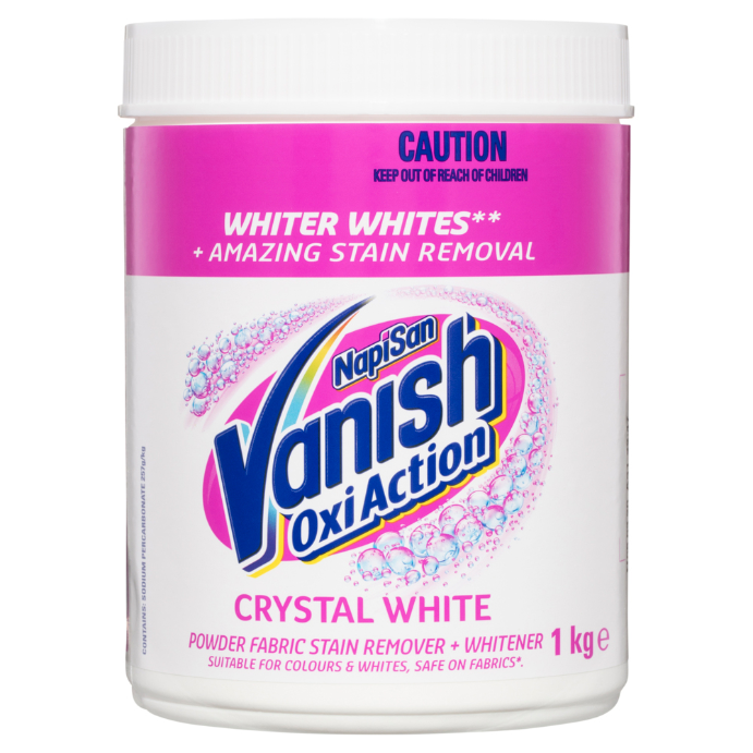 Vanish NapiSan Oxi Action Crystal White Stain Remover Powder 1kg