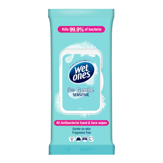 Wet Ones Be Gentle Hand & Face Wipes 40 Wipes