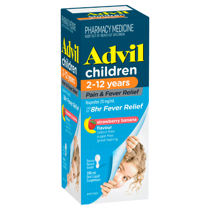 Advil Children 2-12 Years Strawberry Banana Flavour 200mL