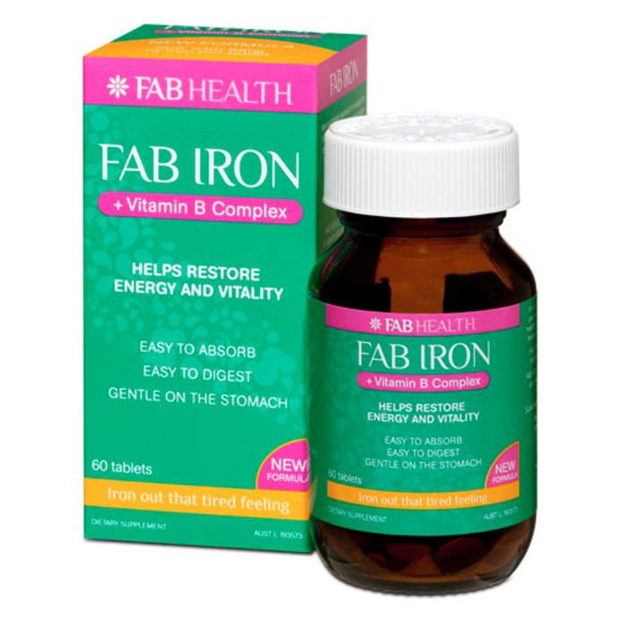 FAB FAB IRON + Vitamin B Complex 60 Tablets