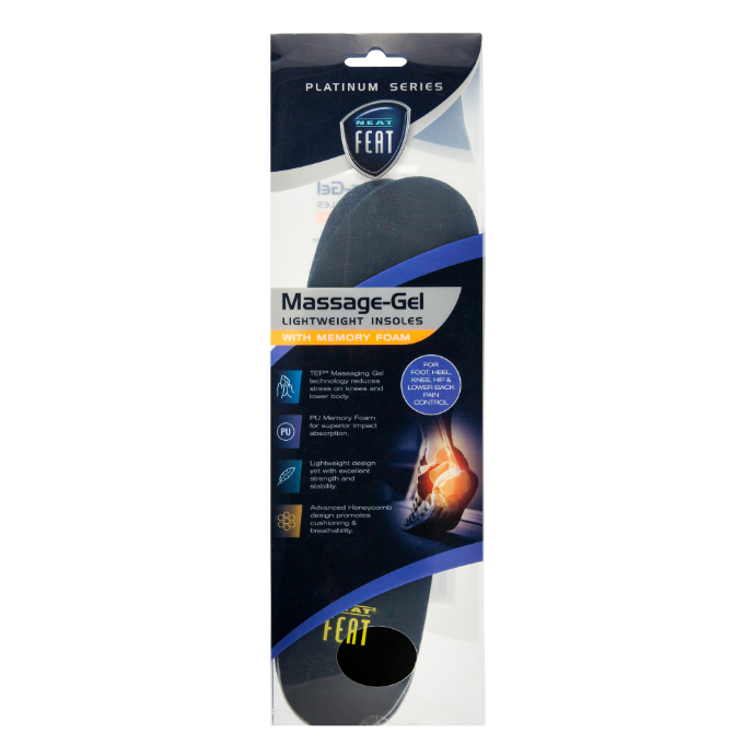 Neat Feat Energy Massage Gel Insoles Men 1 Pair