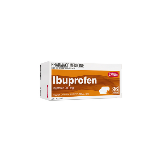 PHARMACY ACTION Ibuprofen 200mg 96 Tablets