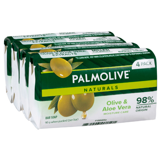 Palmolive Naturals Olive & Aloe Vera Bar Soap 4 x 490g