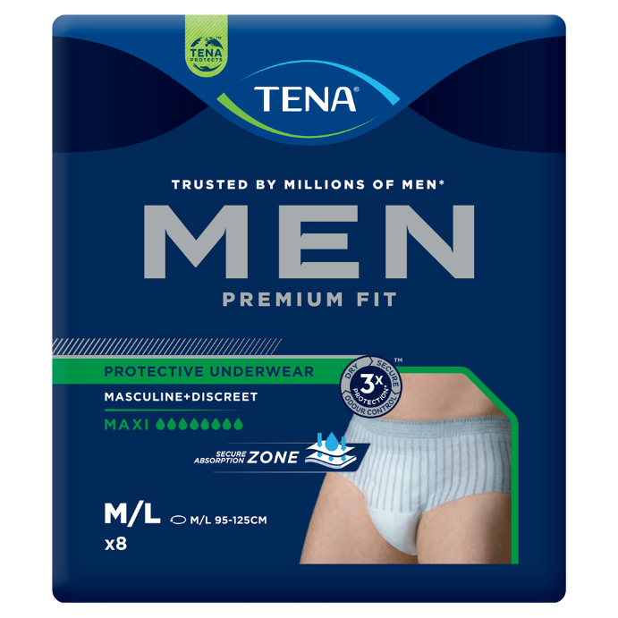 Tena Maxi for Men Level 4 M/L Large 8 Pack
