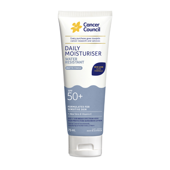 Cancer Council Face Day Wear Moisturiser Matte SPF 50+ Invisible Water Resistant 75mL