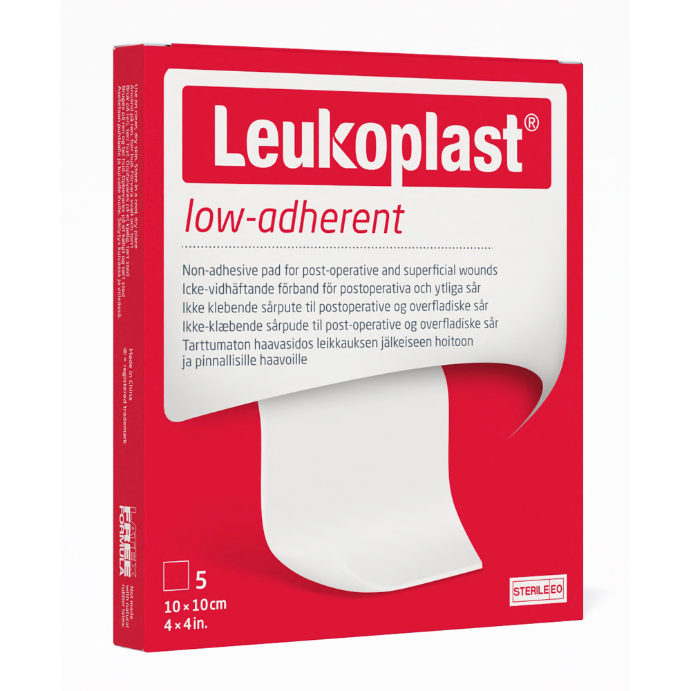 Leukoplast Low Adherent Dressing STERILE 10 x 10cm Box 5