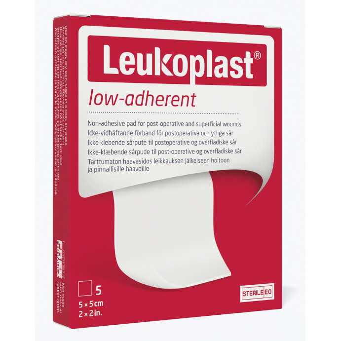 Leukoplast Low Adherent Dressing STERILE 5 x 5cm Box 5
