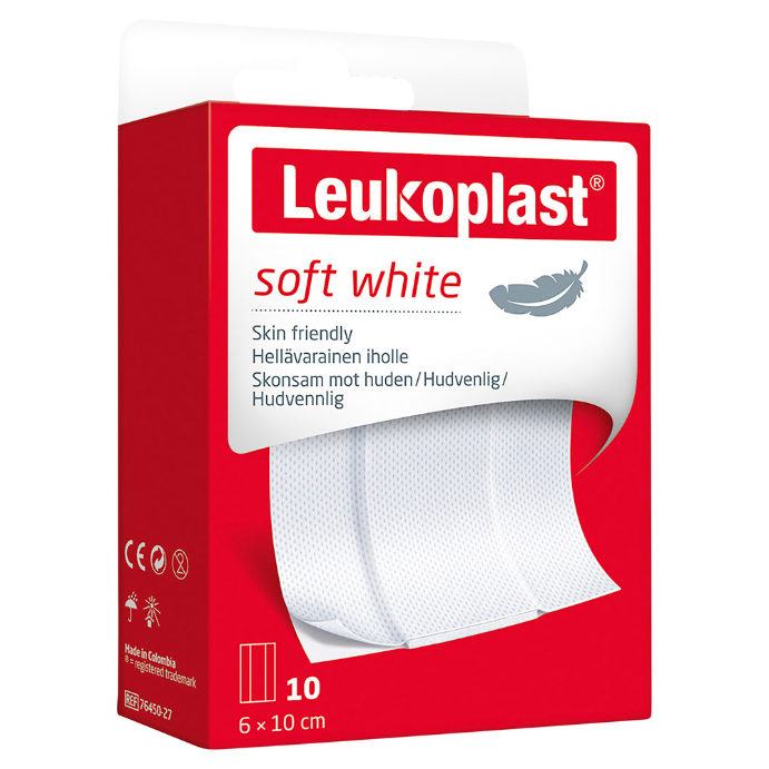 LEUKO Covermed/Leukoplast Soft First Aid Dressings 6cm x 10cm Precut