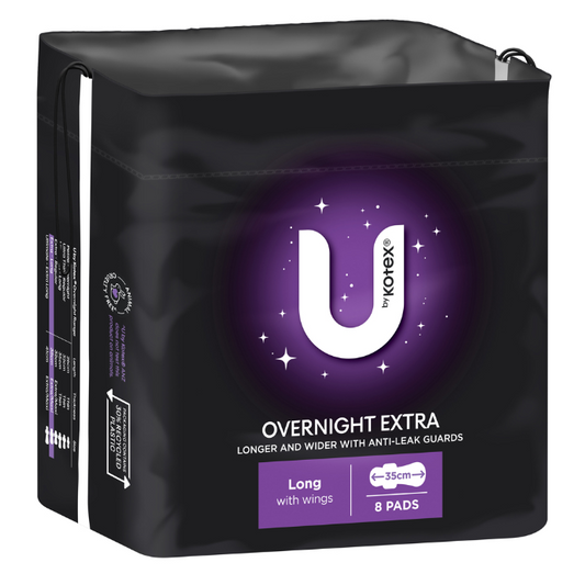 U By Kotex Overnight Extra Long with Wings 8 Pack