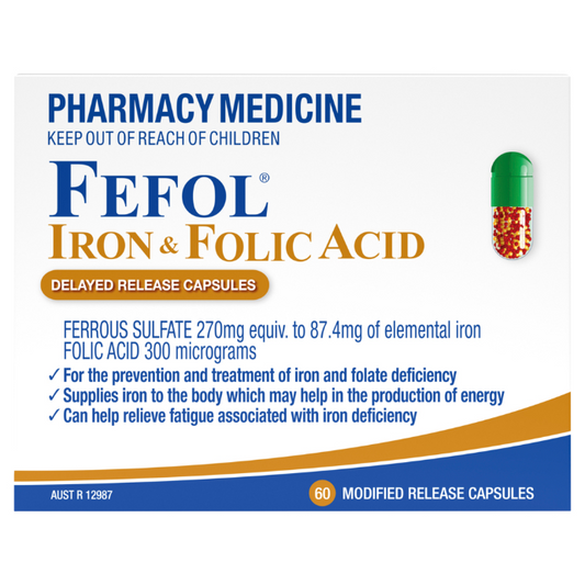 Fefol Iron & Folate Supplement 60 Capsules