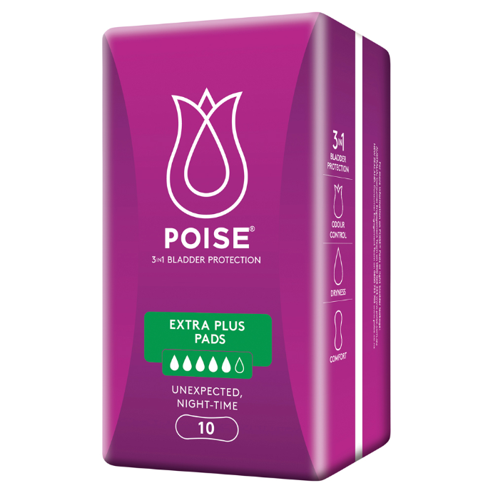 Poise Extra Plus Pads 10 Pack