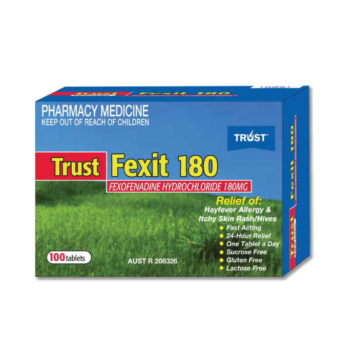 Trust Fexit 180mg 100 Tablets