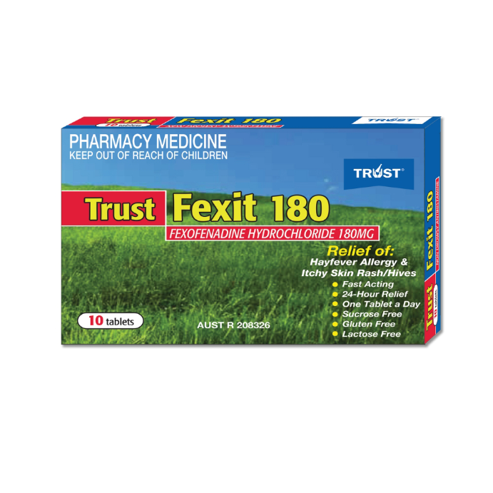 Trust Fexit 180mg 10 Tablets