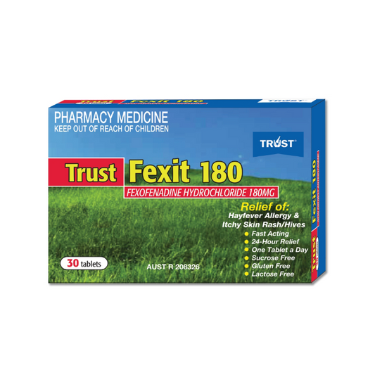 Trust Fexit 180mg 30 Tablets