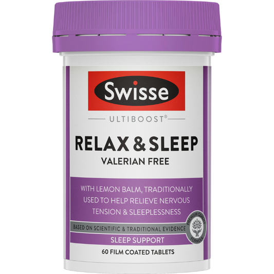 Swisse Ultiboost Relax & Sleep Valerian Free 60 Tablets