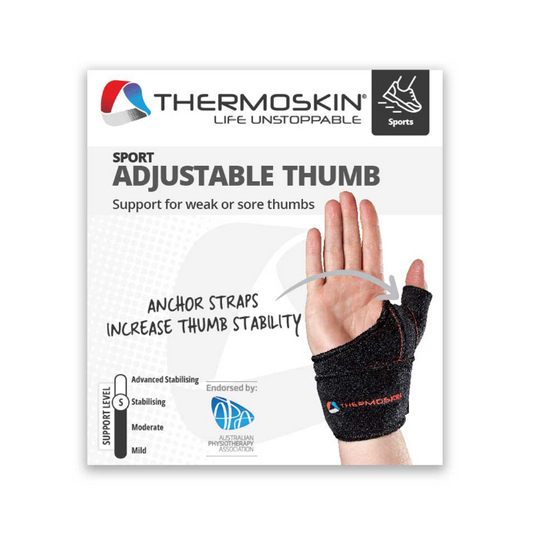 Thermoskin Sport Adjustable Thumb Wrap Right S/M Black