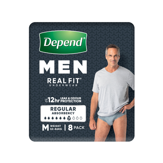 Depend Realfit Underwear for Men Medium 8 Pack