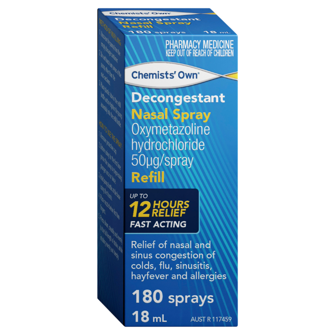Chemists' Own Decongestant Nasal Spray Refill (180 Sprays) 18mL