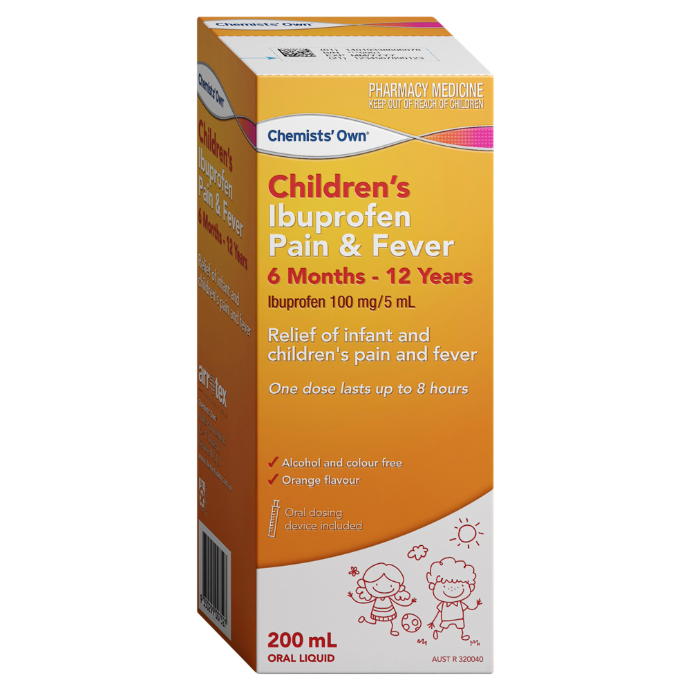 Chemists' Own Children's Ibuprofen Pain & Fever 100mg/5mL 6 Months - 12 Years 200mL