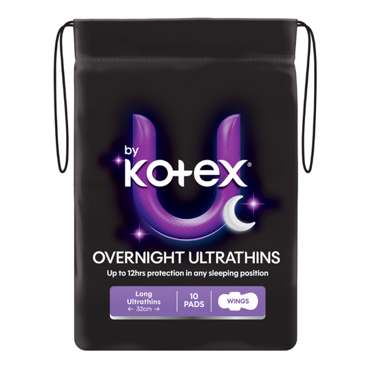 U By Kotex Overnight Ultrathin Pads 10 Pack