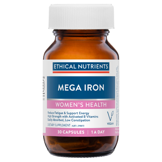 Ethical Nutrients Mega Iron Women's Health 30 Capsules