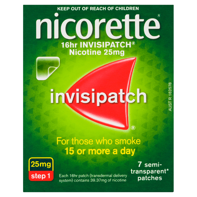 NICORETTE® 16hr Invisipatch Nicotine 25mg Step 1 7 Patches