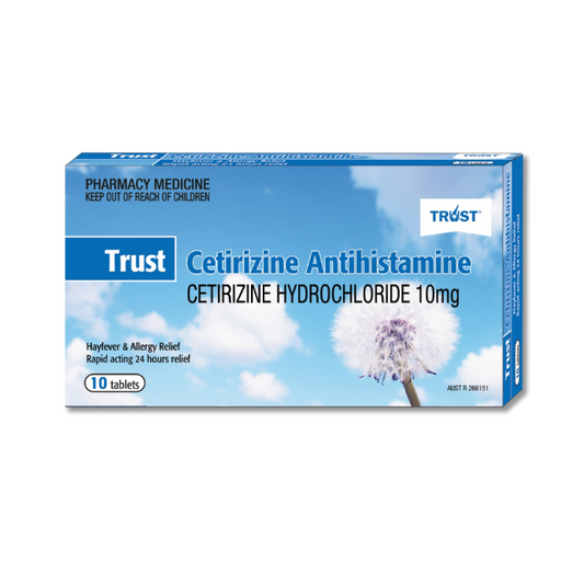 Trust Cetirizine 10mg 10 Tablets