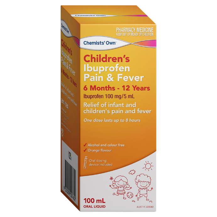 Chemists' Own Children's Ibuprofen Pain & Fever 100mg/5mL 6 Months - 12 Years 100mL
