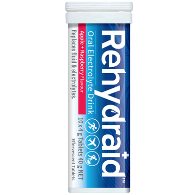 Rehydraid Effervescent Apple Raspberry 10 Tablets