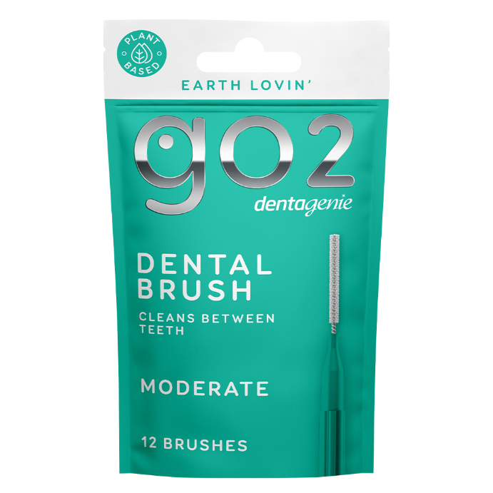 Dentagenie Dental Brush Teal Moderate 12 Pack