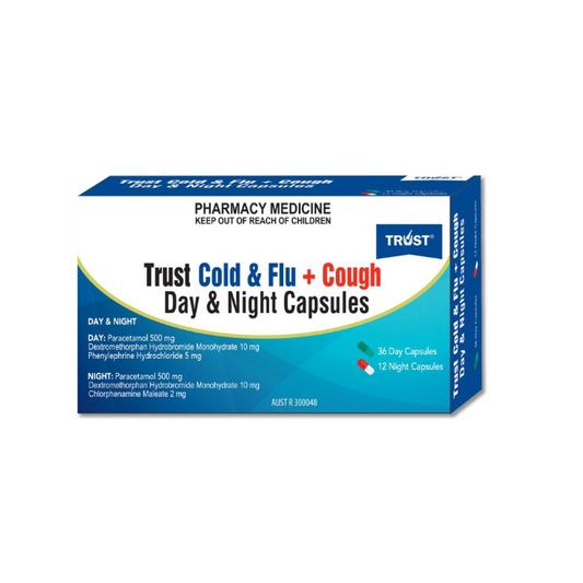 Trust Cold & Flu + Cough Day & Night 48 Capsules
