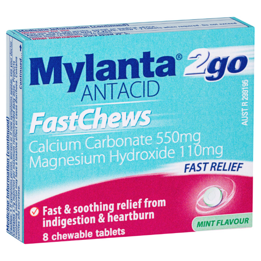 Mylanta Fast Chews 8 Tablets