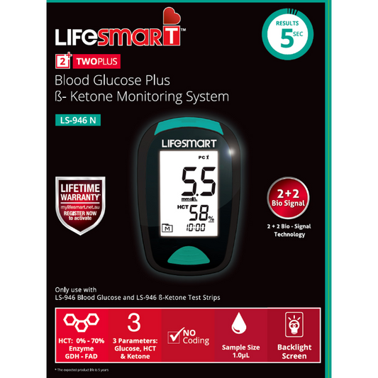 LifeSmart Blood Glucose + B- Ketone Monitoring System