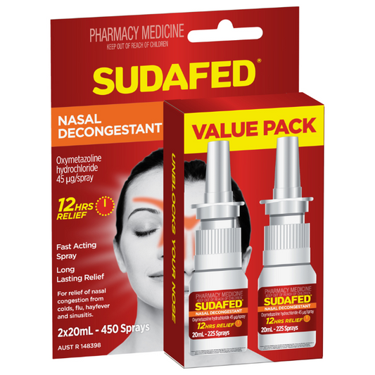 Sudafed Nasal Decongestant 2 x 20mL