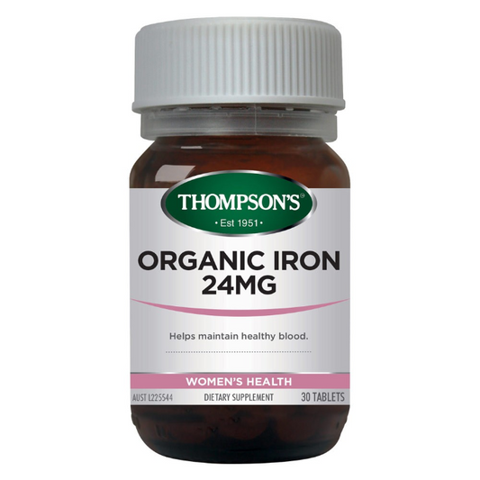 Thompson'S Organic Iron 24mg 30 Tablets