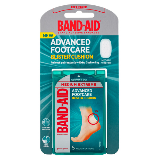 BAND-AID Advanced Footcare Blister Cushion Medium Extreme 5 Pack