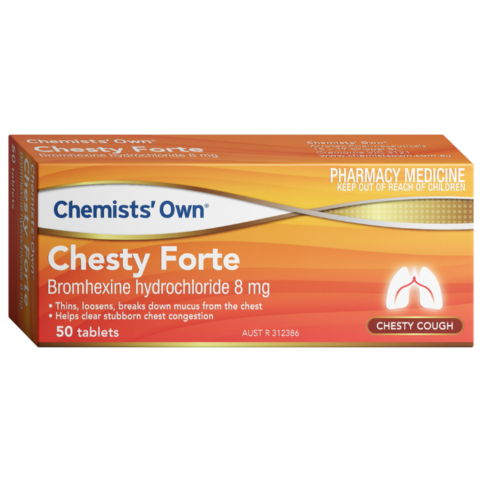 Chemists' Own Chesty Forte 8mg 50 Tablets