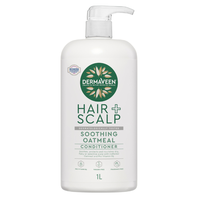 DermaVeen Oatmeal Conditioner for Dry, Flaky or Sensitive Scalps 1L