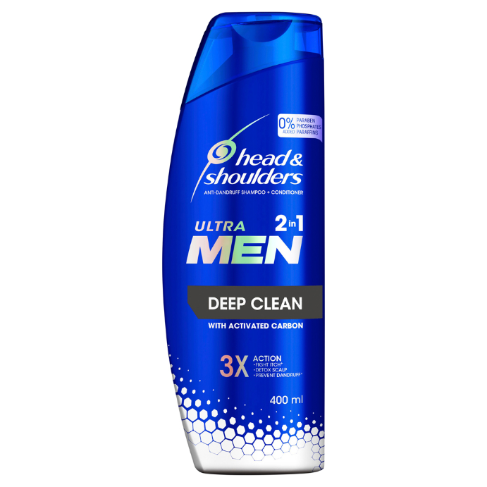 Head & Shoulders UltraMen 2in1 Deep Clean Anti-Dandruff Shampoo + Conditioner 400mL