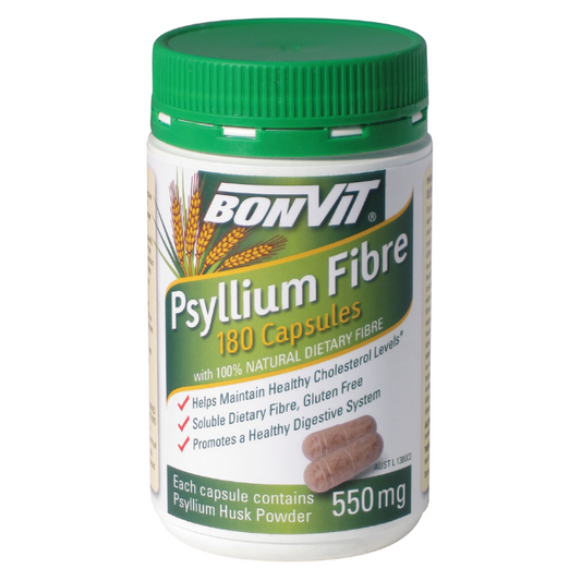 Bonvit Psyllium Fibre Capsules 550mg 180 Capsules