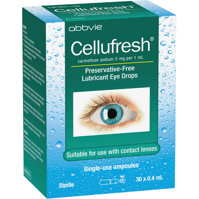 CELLUFRESH Preservative-Free Lubricant Eye Drops 30 x 0.4mL