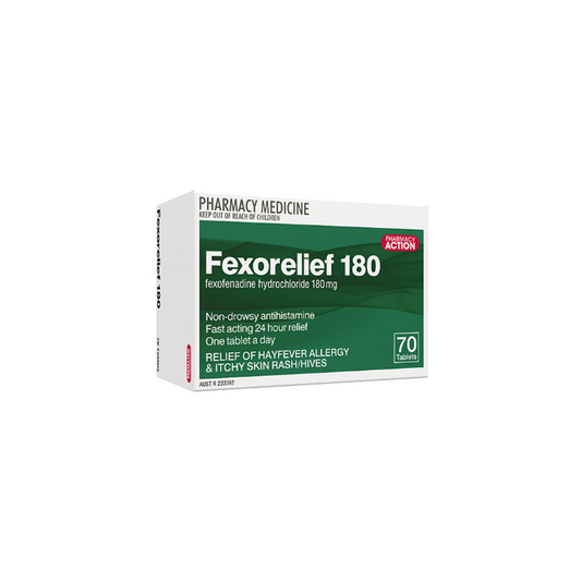 PHARMACY ACTION Fexorelief 180mg 50 Tablets