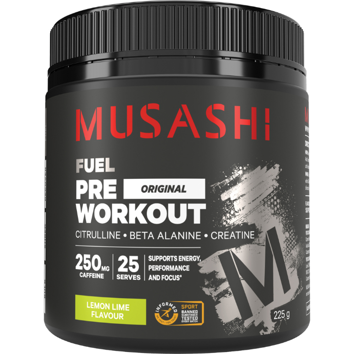 Musashi Fuel Pre Workout Lemon Lime 225g